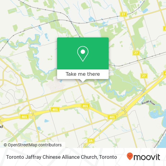 Toronto Jaffray Chinese Alliance Church map