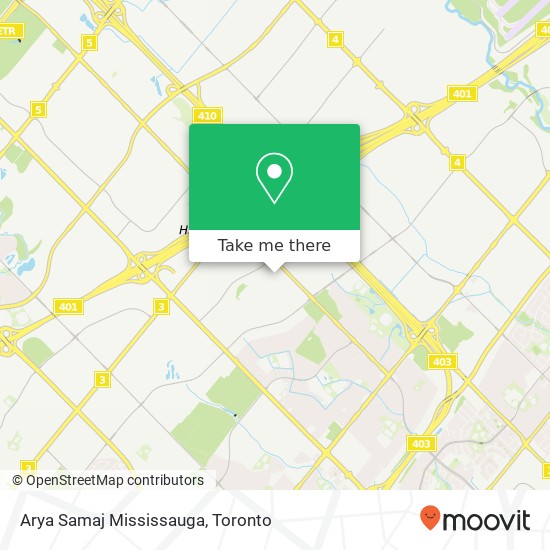 Arya Samaj Mississauga map