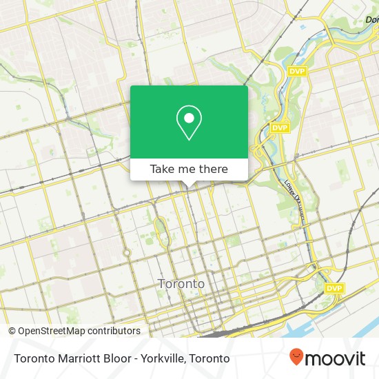 Toronto Marriott Bloor - Yorkville map