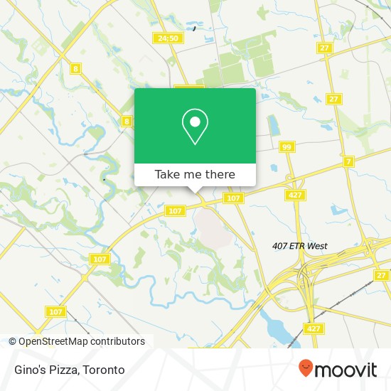 Gino's Pizza map