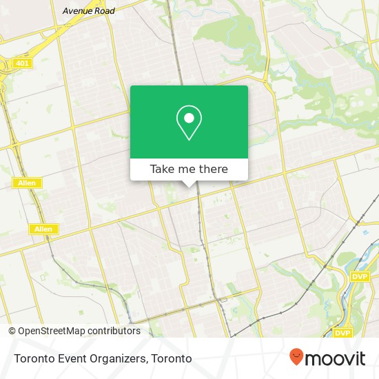 Toronto Event Organizers map