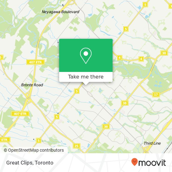 Great Clips map