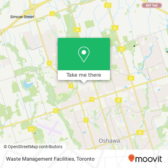 Waste Management Facilities map