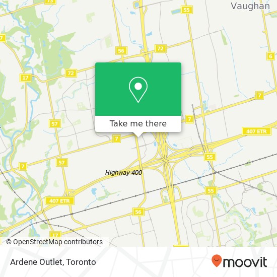 Ardene Outlet map