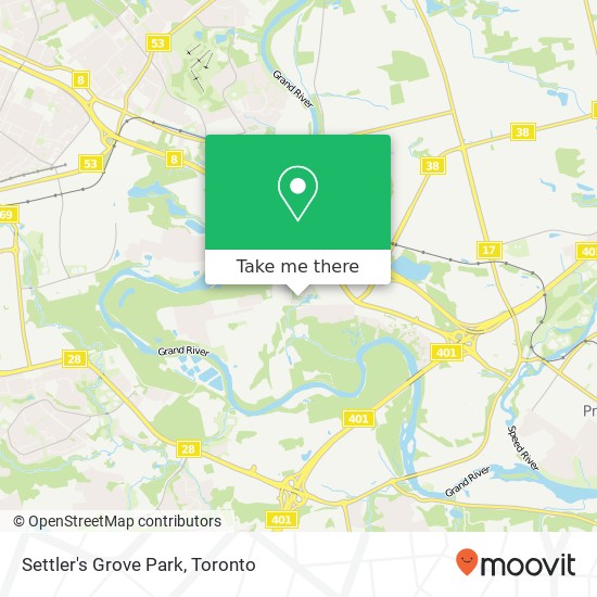Settler's Grove Park map