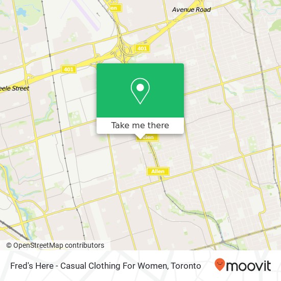 Fred's Here - Casual Clothing For Women map