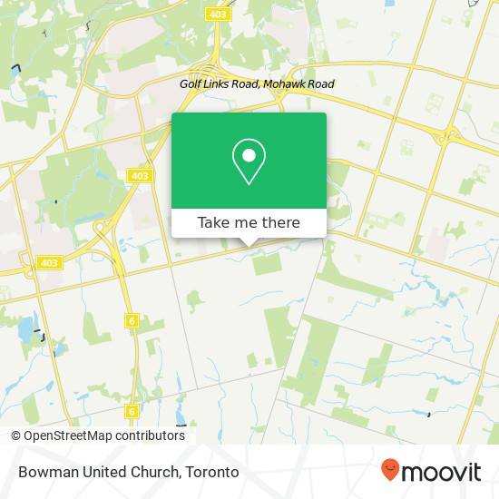 Bowman United Church map