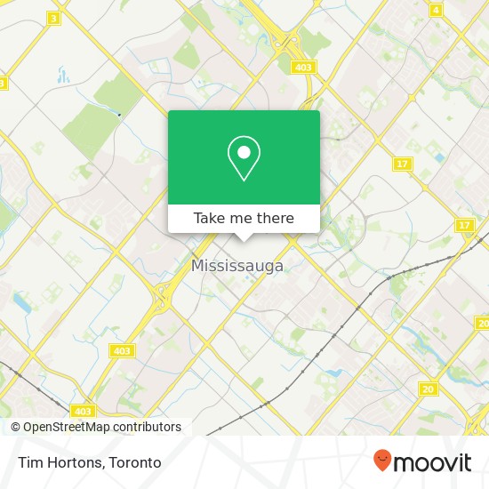 Tim Hortons map