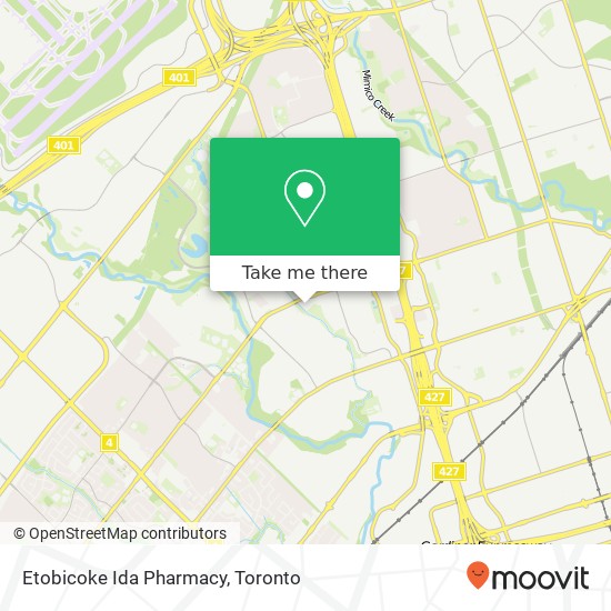 Etobicoke Ida Pharmacy map