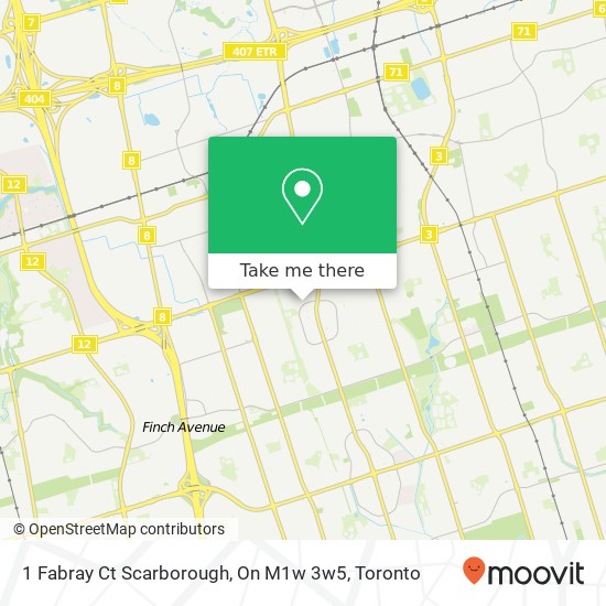 1 Fabray Ct Scarborough, On M1w 3w5 map