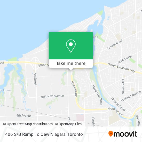 406 S/B Ramp To Qew Niagara map