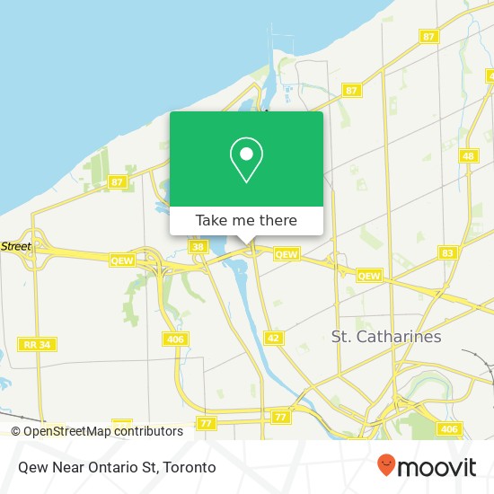 Qew Near Ontario St map