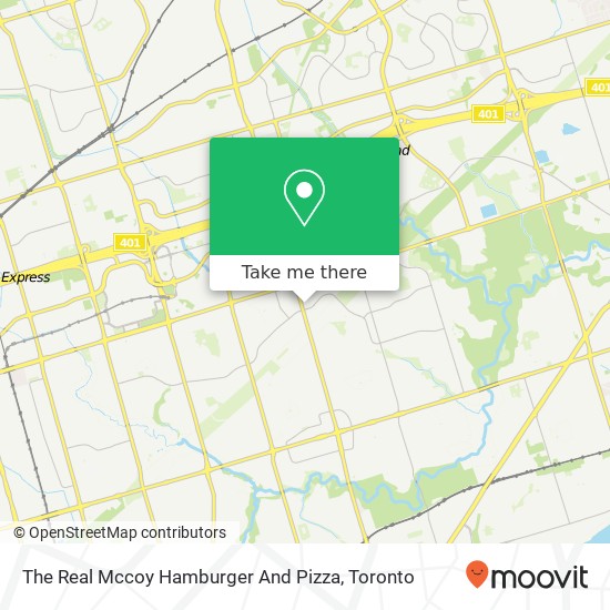 The Real Mccoy Hamburger And Pizza map