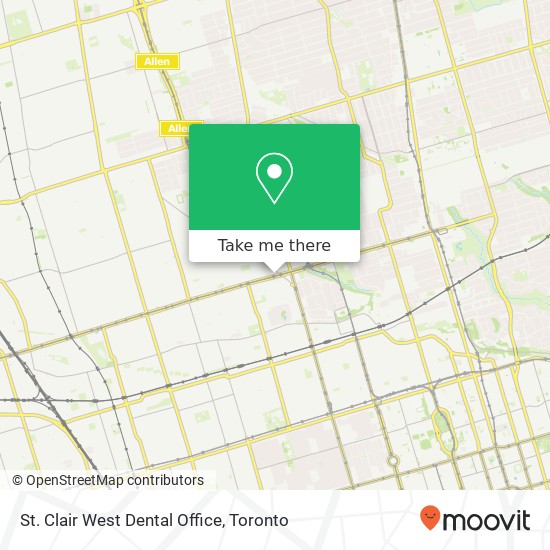St. Clair West Dental Office map