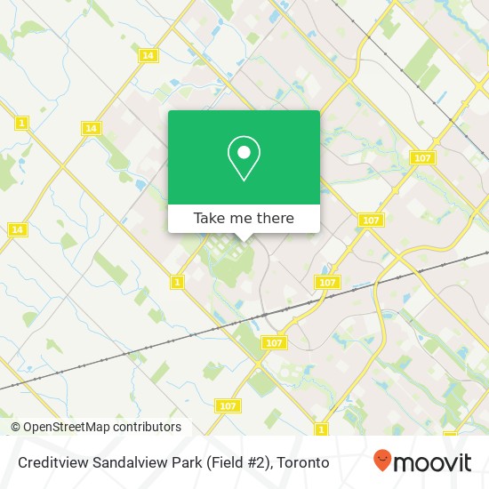 Creditview Sandalview Park (Field #2) map