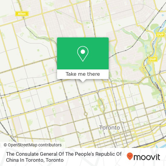 The Consulate General Of The People's Republic Of China In Toronto map