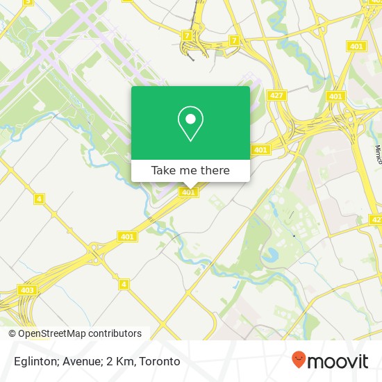 Eglinton; Avenue; 2 Km map