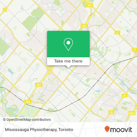 Mississauga Physiotherapy map