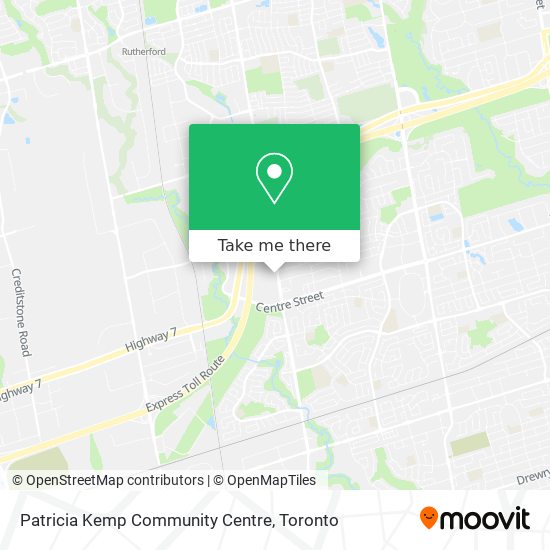 Patricia Kemp Community Centre map