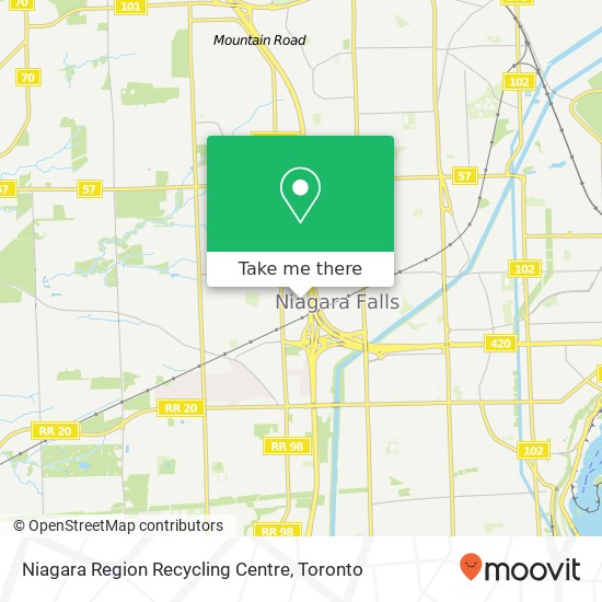 Niagara Region Recycling Centre map