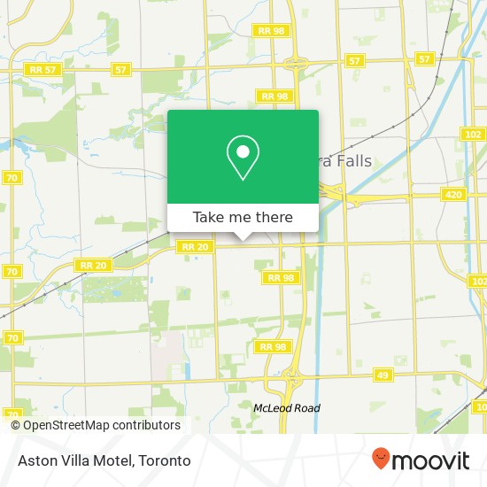 Aston Villa Motel map