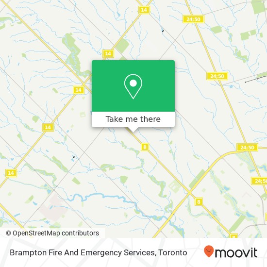 Brampton Fire And Emergency Services map