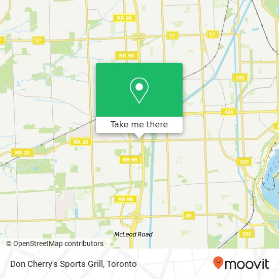 Don Cherry's Sports Grill map