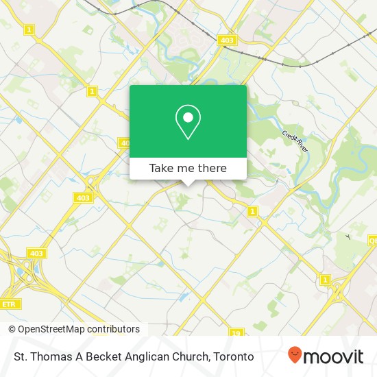 St. Thomas A Becket Anglican Church map