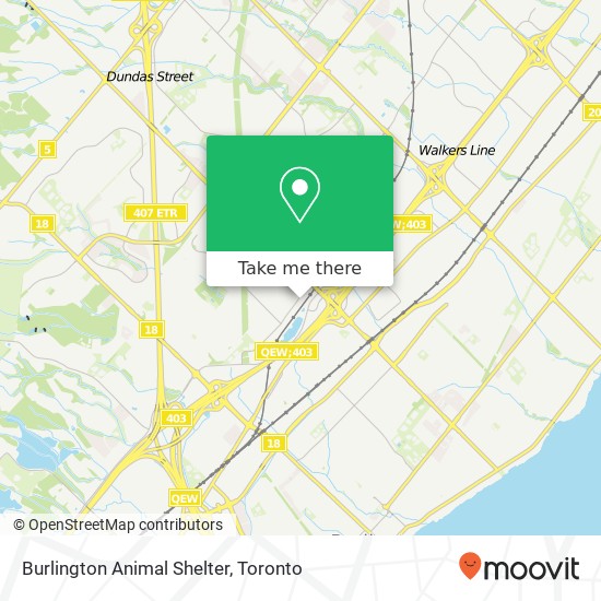 Burlington Animal Shelter map