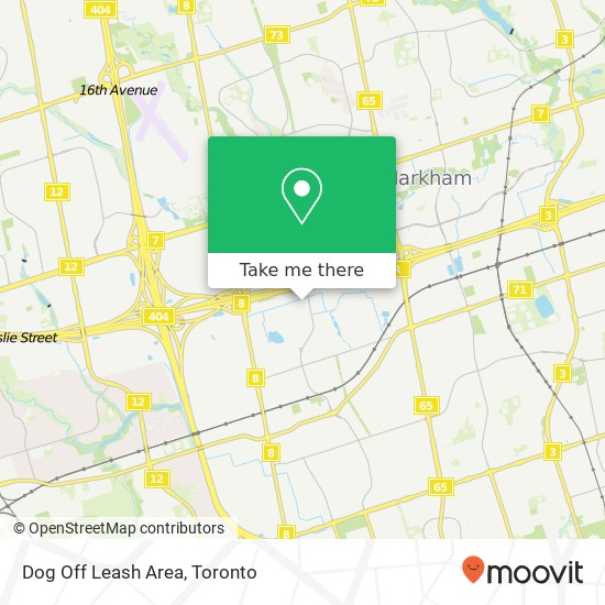 Dog Off Leash Area map