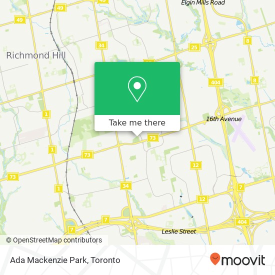 Ada Mackenzie Park map