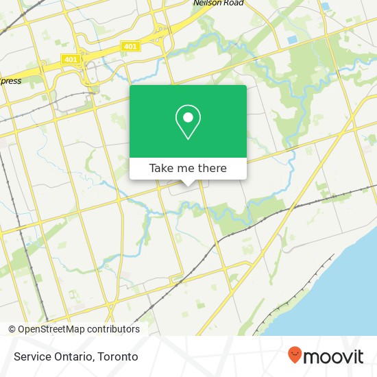 Service Ontario map