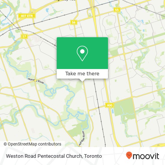 Weston Road Pentecostal Church map