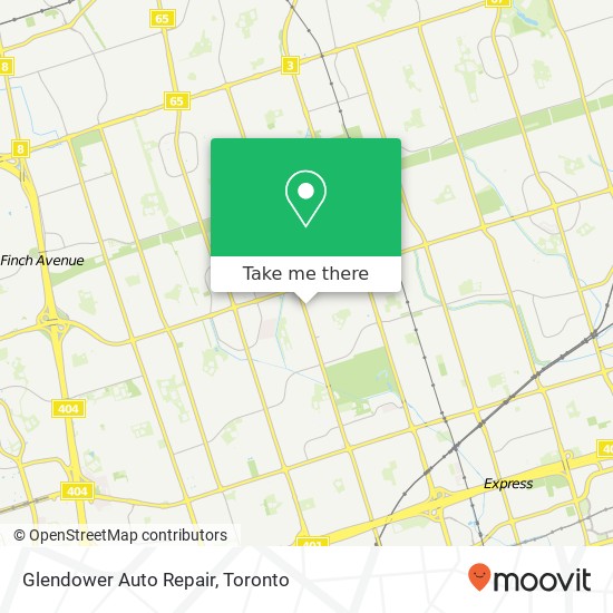 Glendower Auto Repair map