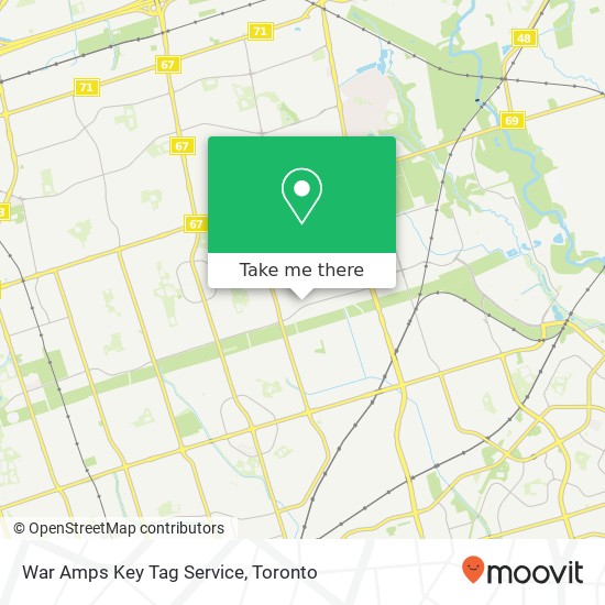 War Amps Key Tag Service map