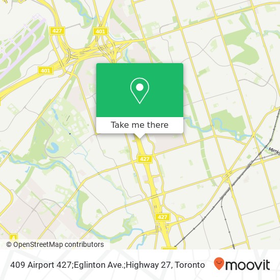 409 Airport 427;Eglinton Ave.;Highway 27 map