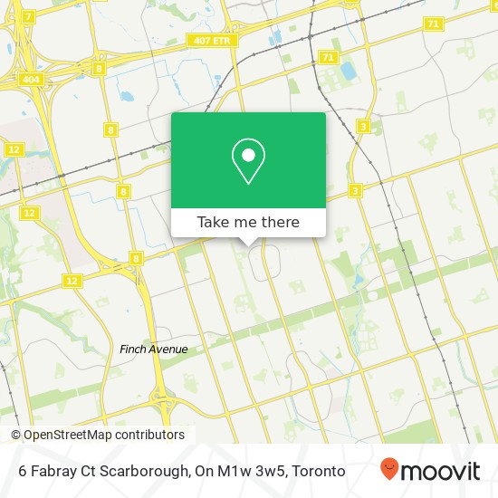 6 Fabray Ct Scarborough, On M1w 3w5 map