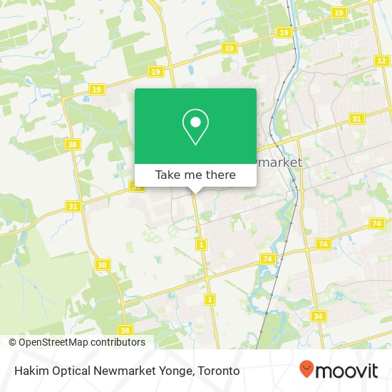 Hakim Optical Newmarket Yonge plan