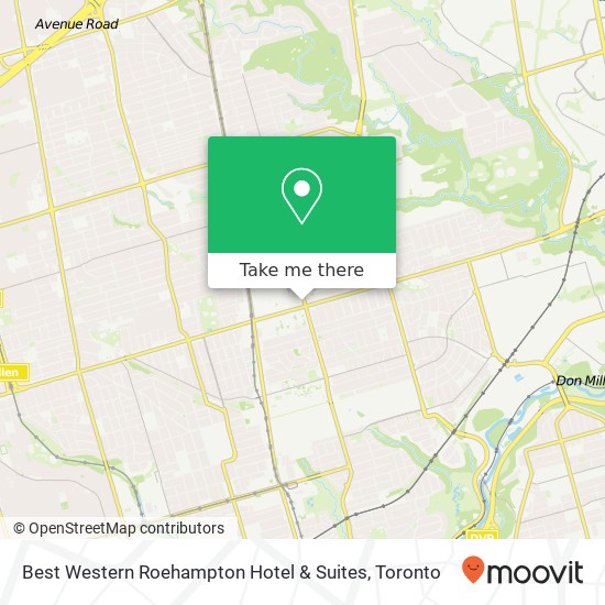 Best Western Roehampton Hotel & Suites map