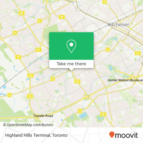 Highland Hills Terminal map