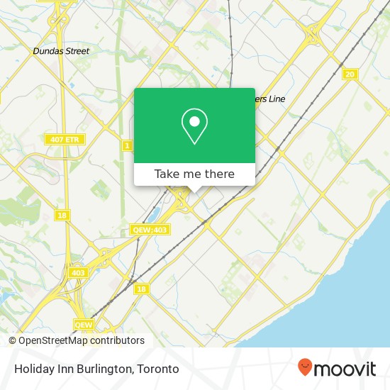 Holiday Inn Burlington map