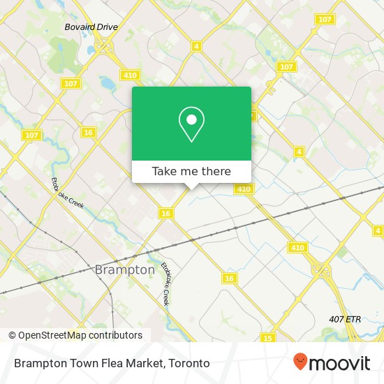 Brampton Town Flea Market map