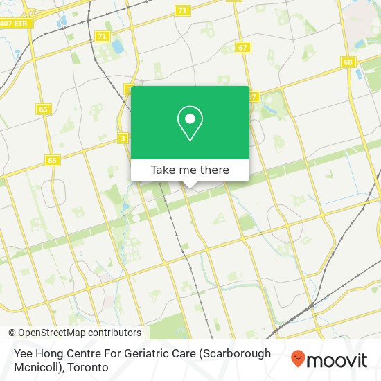 Yee Hong Centre For Geriatric Care (Scarborough Mcnicoll) map