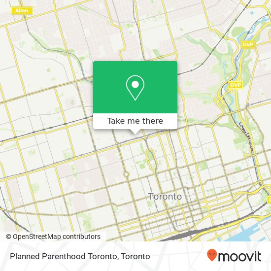 Planned Parenthood Toronto map
