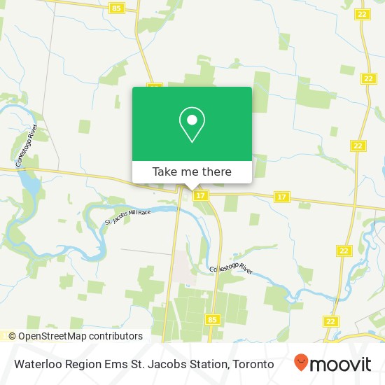 Waterloo Region Ems St. Jacobs Station map