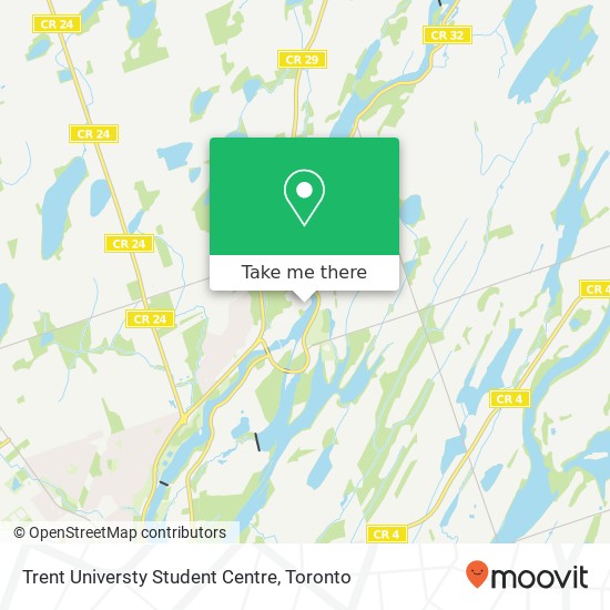 Trent Universty Student Centre map