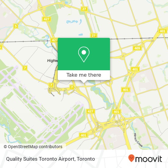 Quality Suites Toronto Airport map