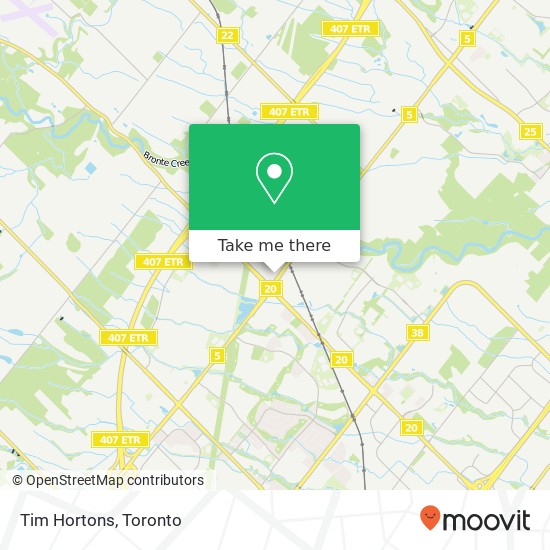 Tim Hortons map