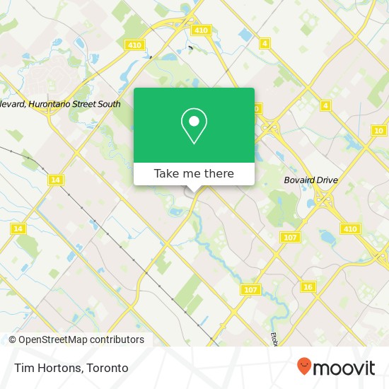 Tim Hortons map