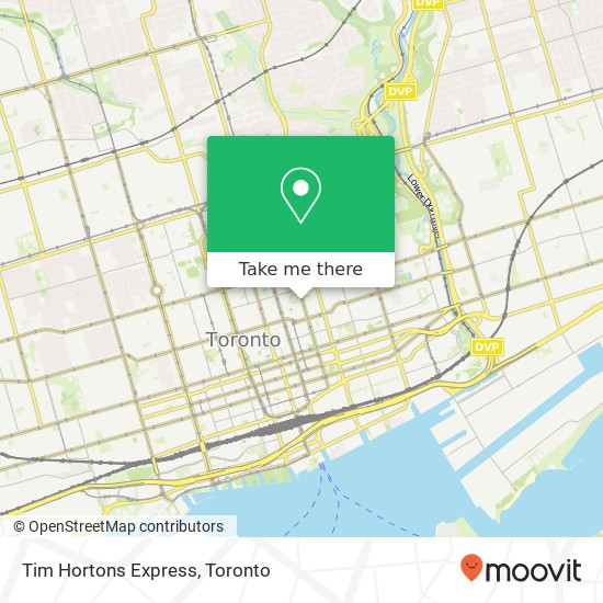 Tim Hortons Express map